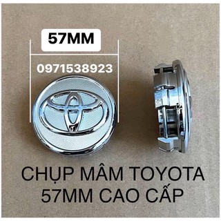 Logo chụp mâm TOYOTA nhiều kích thước 57mm cao cấp