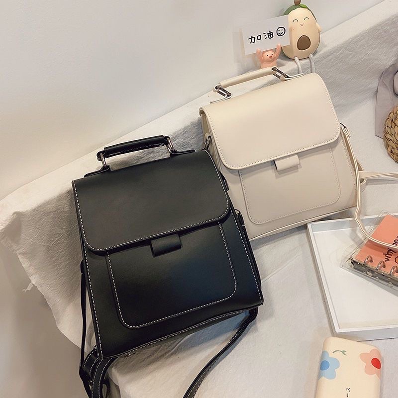 BALO MINI NỮ VINTAGE BALO DA PU HOẠ TIẾT PHONG CÁCH HÀN QUỐC BALO ĐEO CHÉO ULZZANG