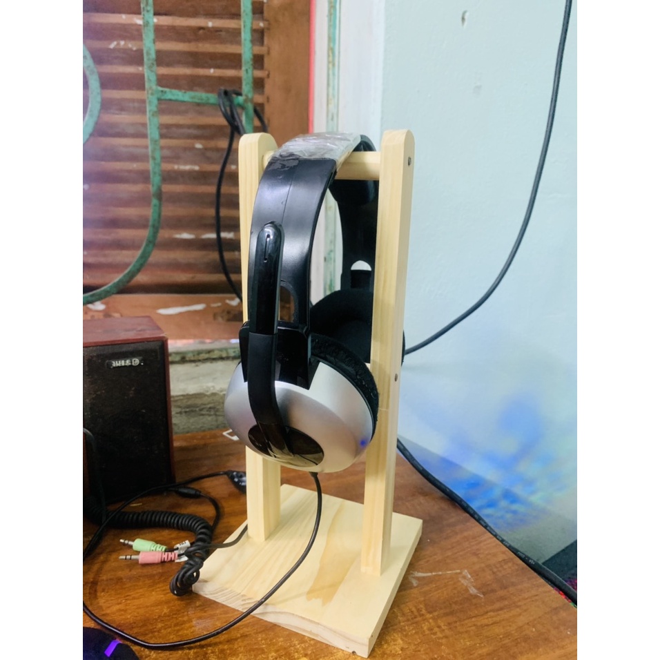 Kệ Treo Tai Nghe Độc Đáo, Giá Đỡ HeadPhone Bằng Gỗ Thông Tự Nhiên