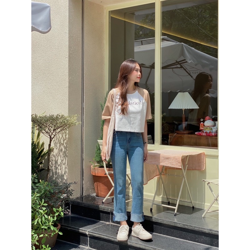 Áo Thun Crop - fantástico - Raglan