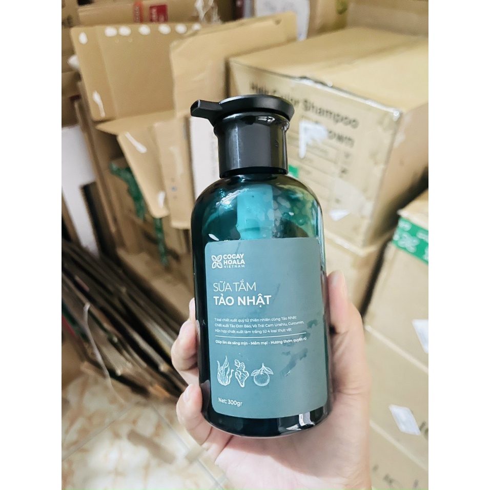 Sữa tắm tảo Nhật Cocayhoala, thảo dược sữa tắm trắng da hương nước hoa chai 300g