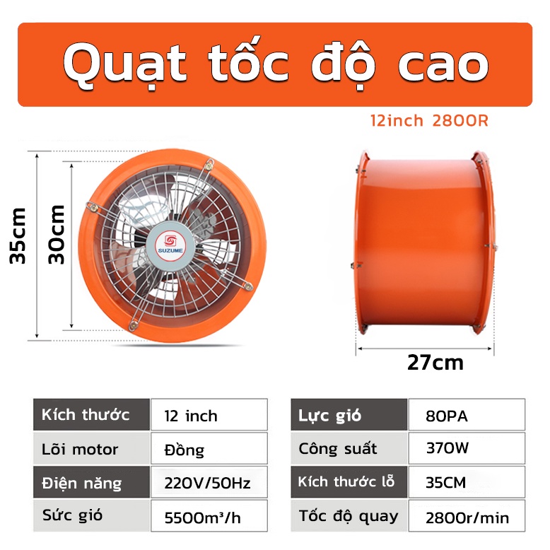 Quạt hút công nghiệp  Quạt hút bếp Suzume