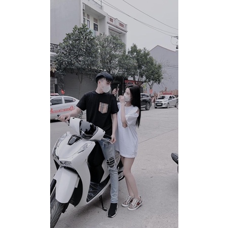 Áo phông túi kẻ vai kẻ LN12