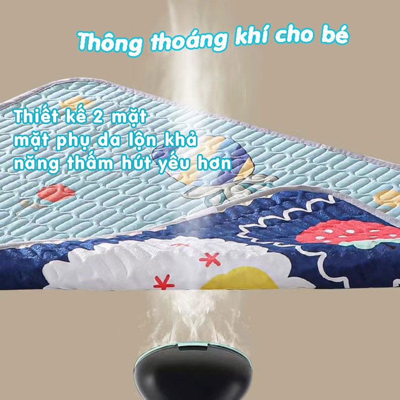 Tấm Lót Chống Thấm Cho Bé Trải Giường 5 Lớp Chần Bông An Toàn Tiện Lợi - 231