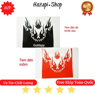 Tem dán mõm xe máy trước sau wave sirius….