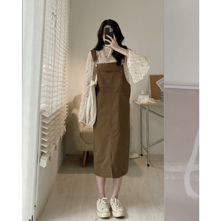 V024 Váy yếm chất kaki dày dặn AUDREY