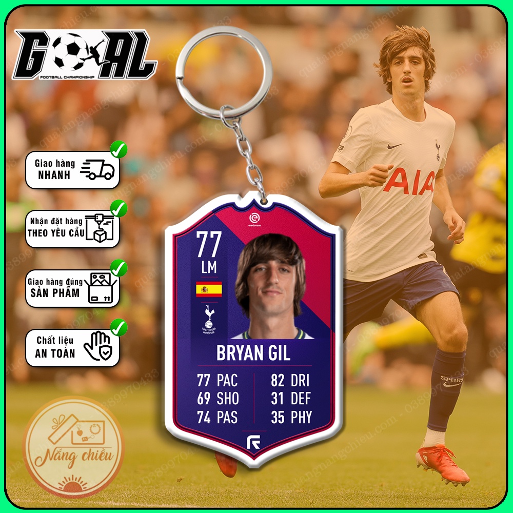 Móc khóa in hình Bryan Gil -Phụ kiện móc khóa treo balo gaming - cầu thủ được yêu thích nhất[19126-19150]