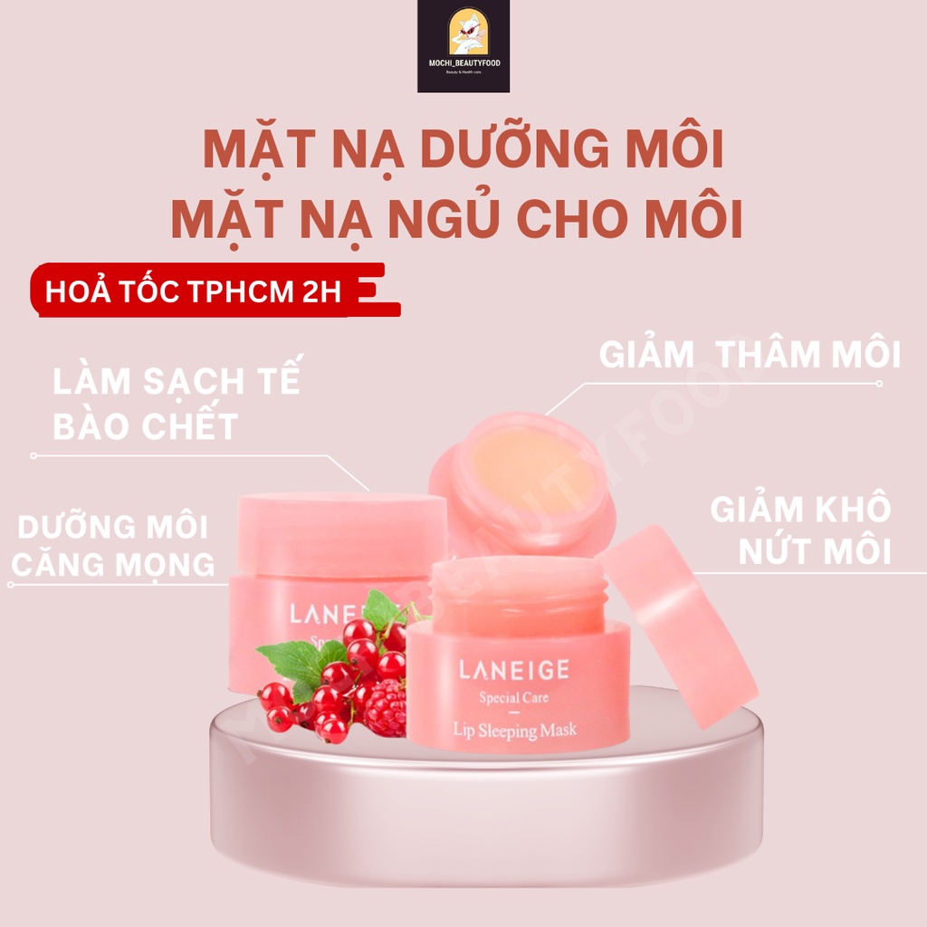 Mặt nạ dưỡng môi Hàn quốc, mặt nạ ngủ cho môi giúp mềm môi size 3g