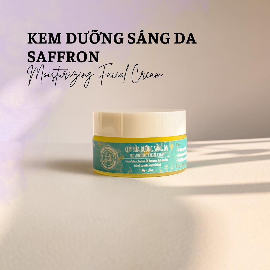 Kem Dưỡng Sáng Da SAFFRON MOISTURIZING FACIAL CREAM - handmade by GUBY HOMEMADE