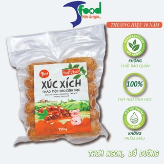 Xúc xích thảo mộc thịt heo sinh học A-Z SFOOD - Không mỳ chính, không chất bảo quản - Thơm ngon khó cưỡng