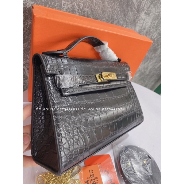 Túi xách nữ Túi HM dáng ngang Pochette size 22 da mềm