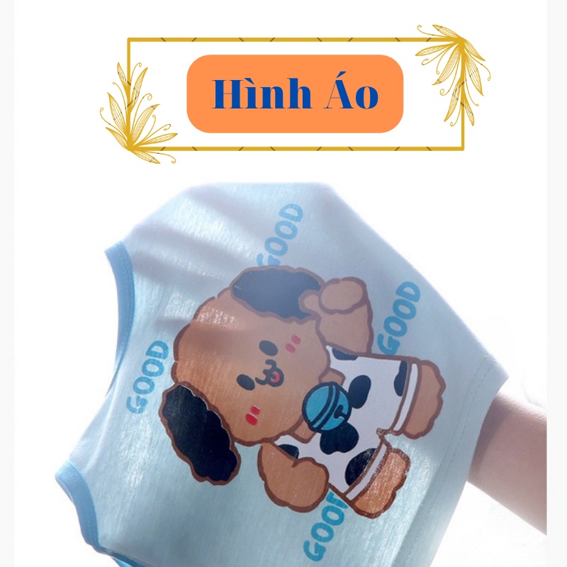 Bộ ba lỗ bé trai, áo sát nách cho bé trai hàn quốc size từ 12 đến 27kg famby