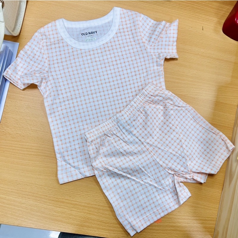 Bộ hè bé gái old. navvy  vải siêu mềm mát size 1-5Y satsunkid