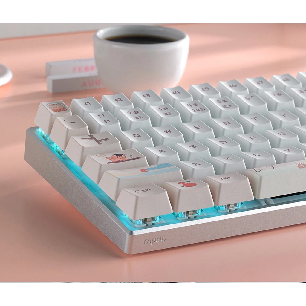 Bàn phím cơ Rapoo MT510 Pro White Milk