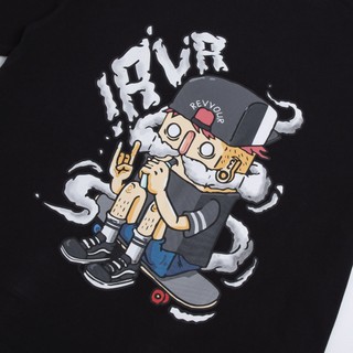 Áo thun oversize Cloudy/Black - Revvour