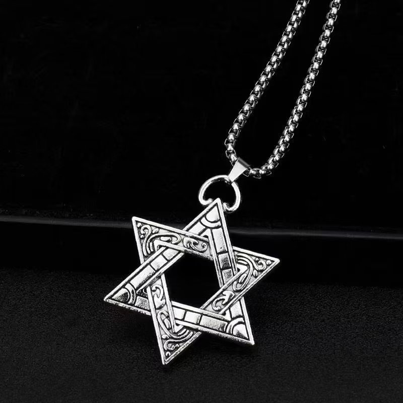 Vòng cổ Hai Mặt Bằng Thép Titan Phong Cách Hip hop Đường Phố Mỹ Thời Trang Cho Nam 2023 Mới