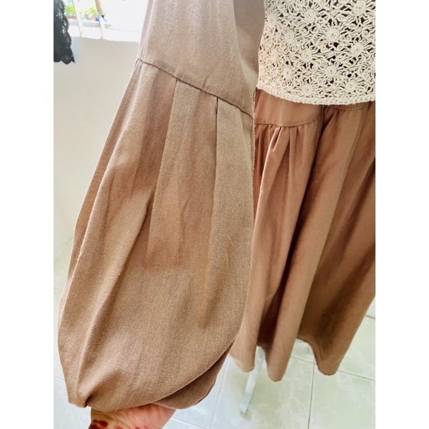 Pass đầm Gà vintage , đầm đi Đà Lạt hình thật kèm áo len móc