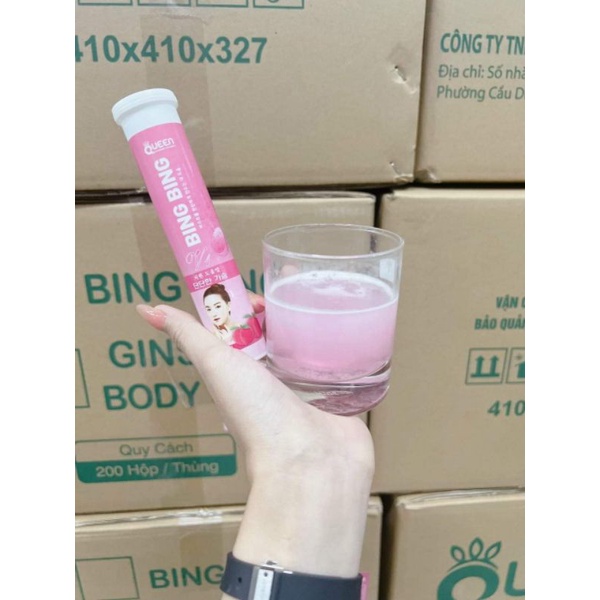 Hộp 20 viên sủi nỡ ngực, Tăng size vòng 1 bing bing , giúp vòng 1 săn chắc đầy đặn