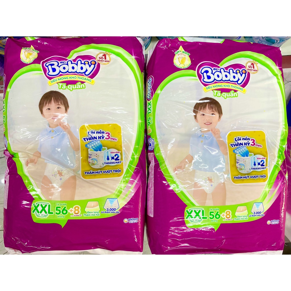 Tã Quần Bobby Size XXL 56 + 6 miếng