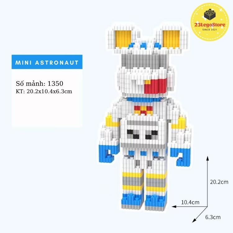 LEGO GẤU BEARBRICK SIZE VỪA PHI HÀNH GIA