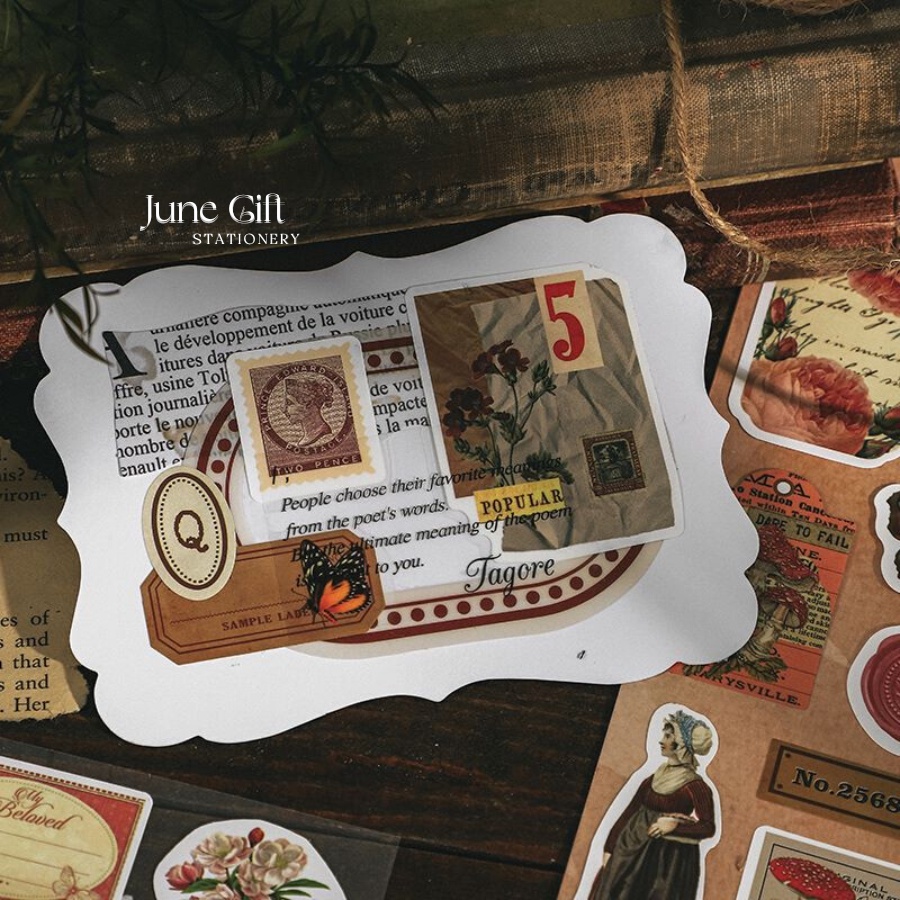 Set 2 tấm sticker Time memories trang trí sổ