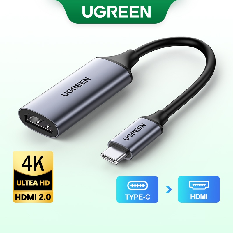 [Mã ELBMO2 giảm 12% đơn 500K] Cáp chuyển đổi UGREEN USB C sang HDMI 4K 60Hz Thunderbolt 3 Type C HDMI 2.0