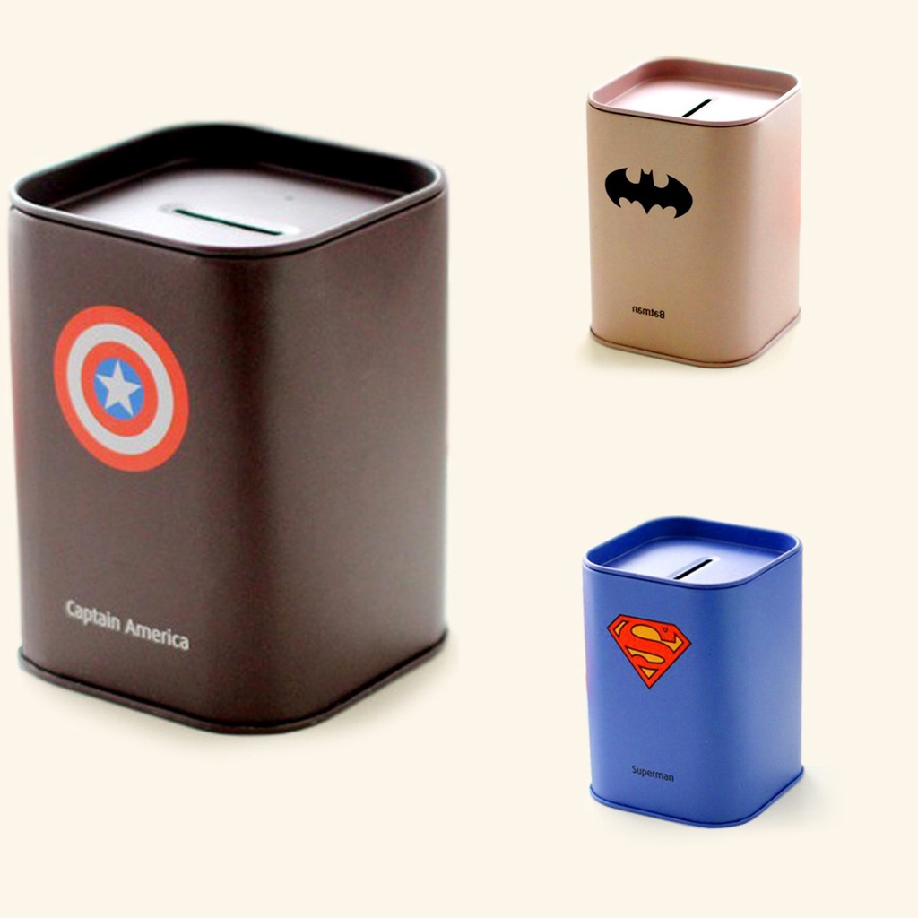 Hộp Đựng Tiền Tiết Kiệm Hình Batman Superman Dễ Thương Cho Bé