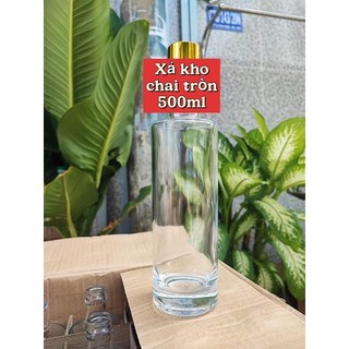 ⚡️xảkho⚡️vỏ chai thủy tinh tròn 500ml
