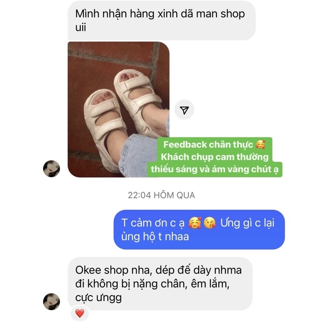 🎁 Bản nâng cấp 🎁 Sandal quai dán basic đế bánh mì cách điệu  G416