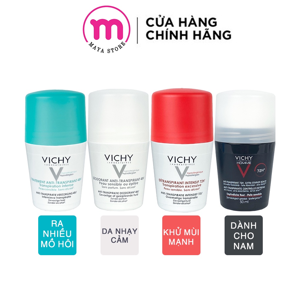 Lăn khử mùi vichy 50ml date mới