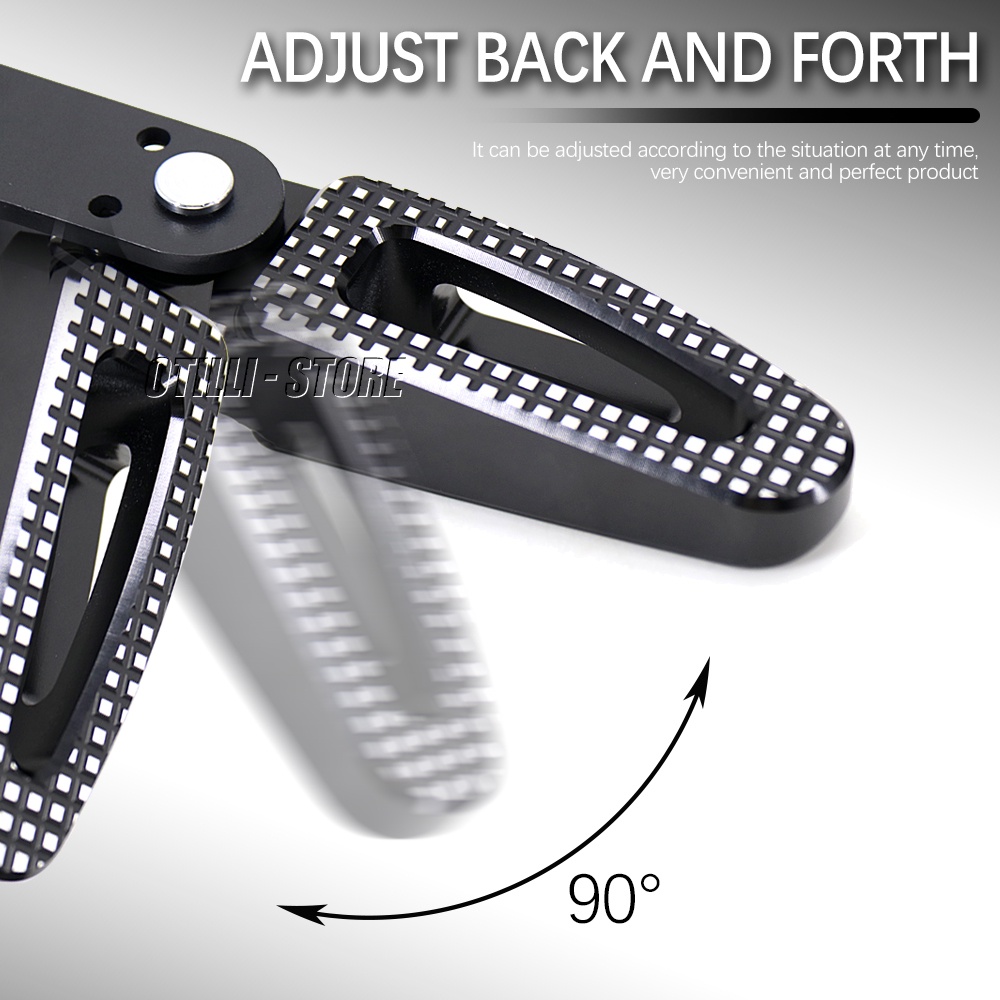 Bàn Đạp Để Chân Bằng Nhôm + ABS Màu Đen Cho Xe Máy Vespa gts 300 gts300 gts300 gts 300 2021 2022