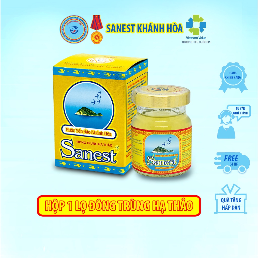 Nước Yến Sào Sanest Đông Trùng Hạ Thảo - Lọ 70ml