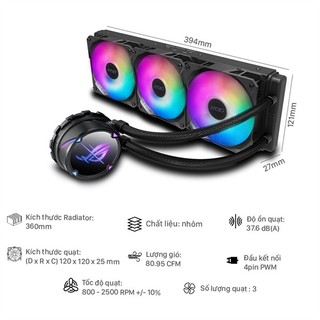 TẢN NHIỆT NƯỚC CPU ASUS ROG STRIX LC II 360 ARGB