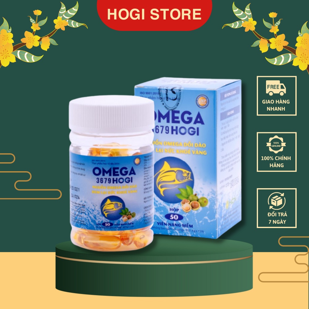 Viên Uống Omega 3679 Hogi Hỗ Trợ Phát Triển Não Bộ Chăm Sóc Da Hộp 50 Viên