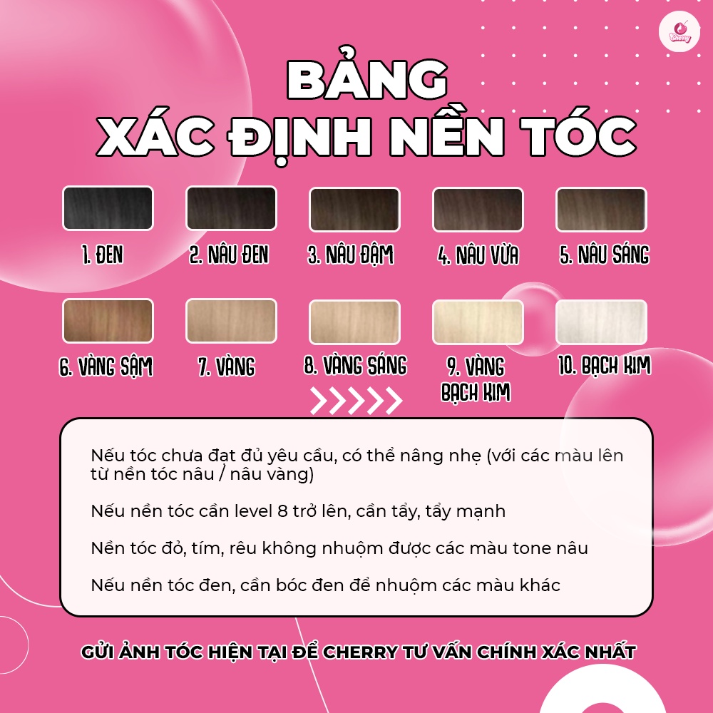 Thuốc Nhuộm Tóc Màu XÁM KHÓI Thuốc nhuộm Tóc chính hãng tặng kèm Oxy + Bao Tay, Cherry Hair. Cherry Hair