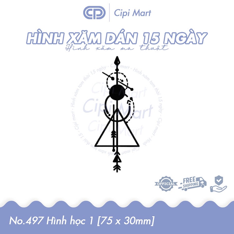 CIPI MART - Hình xăm tạm thời 15 NGÀY - chống nước, cọ xát 497