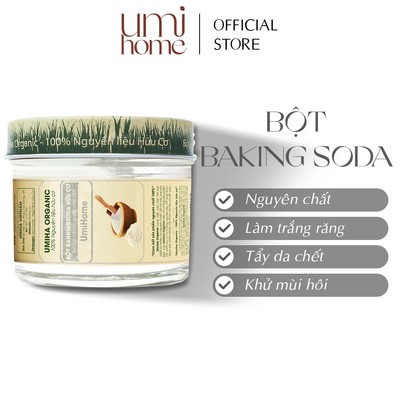 Bột đánh trắng răng UMIHOME (85g) - Đánh trắng răng an toàn với thành phần Baking Soda làm tẩy trắng răng hiệu quả