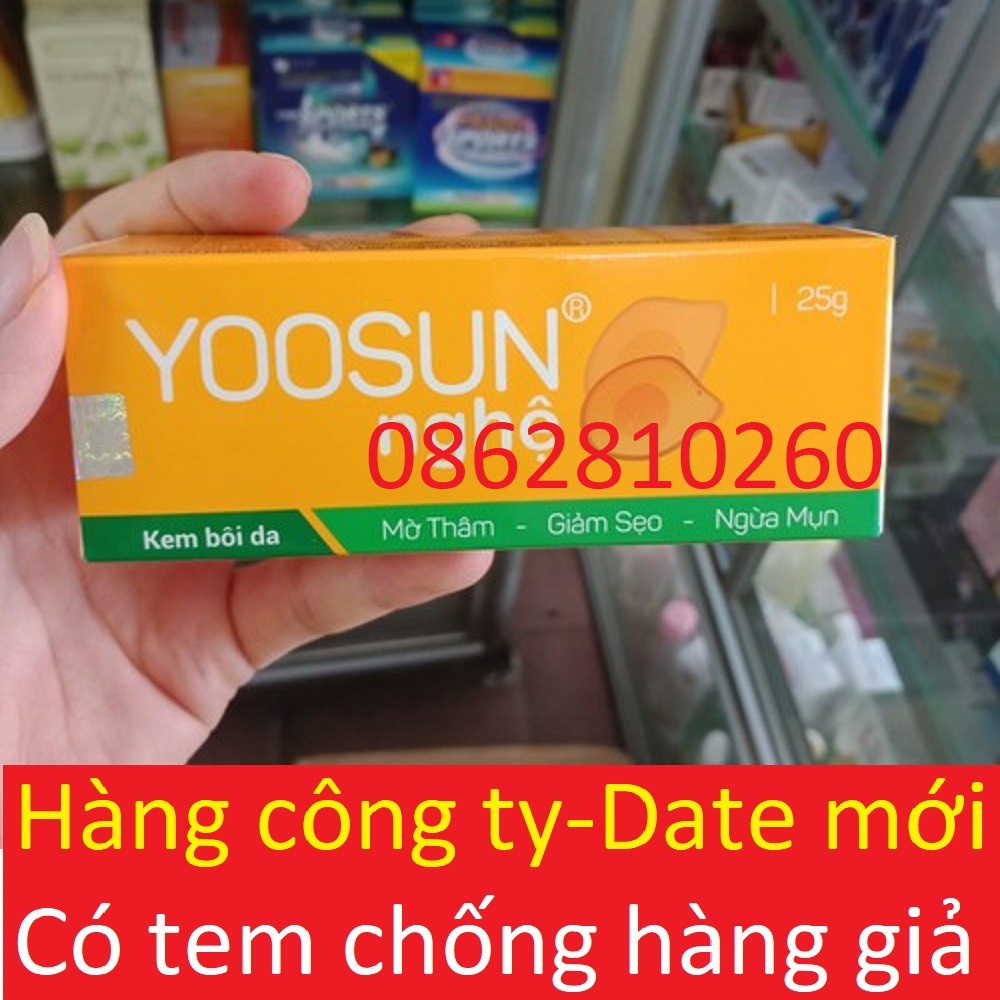 yoosun nghệ - kem nghệ bôi da, giảm mụn, mờ sẹo, dưỡng ẩm, dưỡng da (Tuýp 25G) [Chính Hãng]