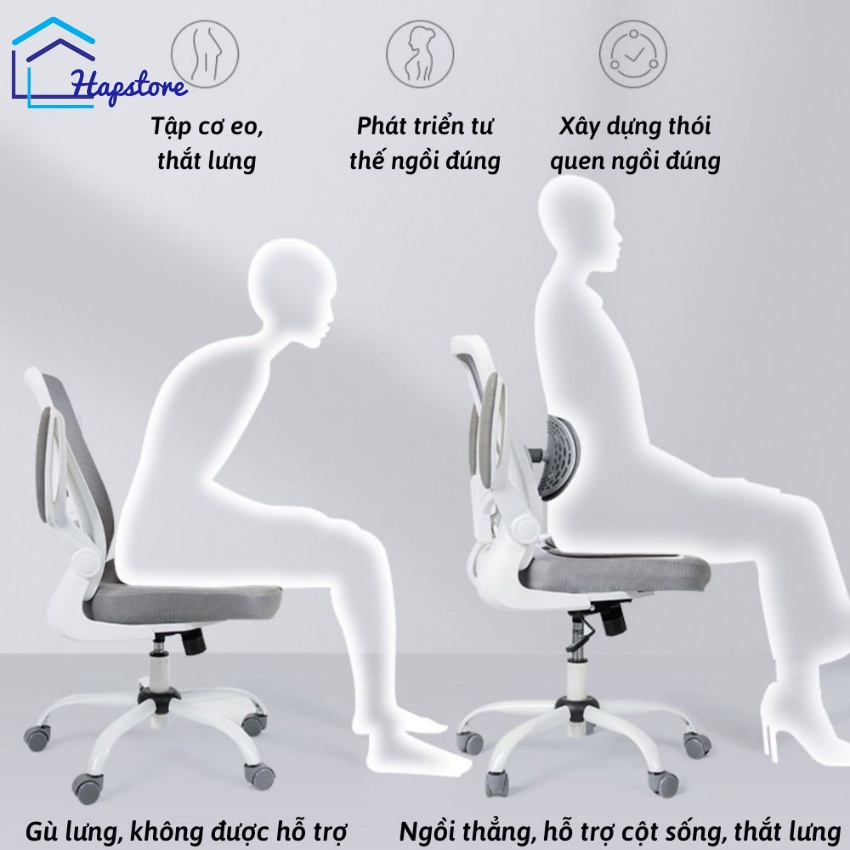 Ghế chỉnh dáng ngồi thẳng lưng gấp gọn chống gù công thái học cho dân văn phòng và trẻ em, đệm ngồi giảm áp lực cột sống | BigBuy360 - bigbuy360.vn