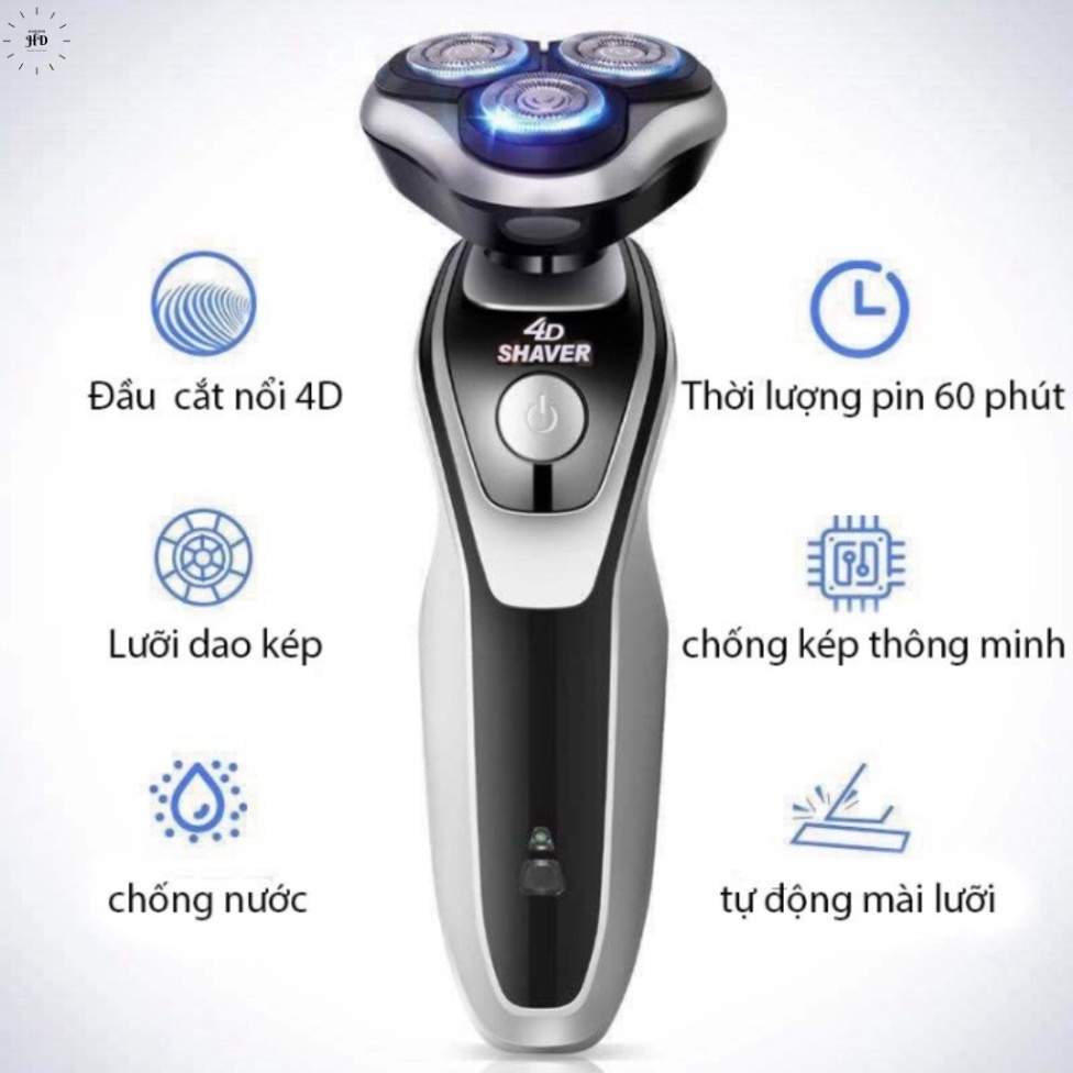 Máy cạo râu SK1588 3 in 1 thông minh, chống nước cao cấp . HD