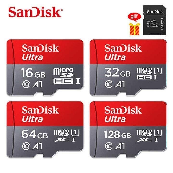TẶNG ĐẦU ĐỌC THẺ- Thẻ nhớ Sandisk tốc độ cao 16GB/32GB/64Gb/128Gb Ultra Micro SD - Bh 3 Tháng