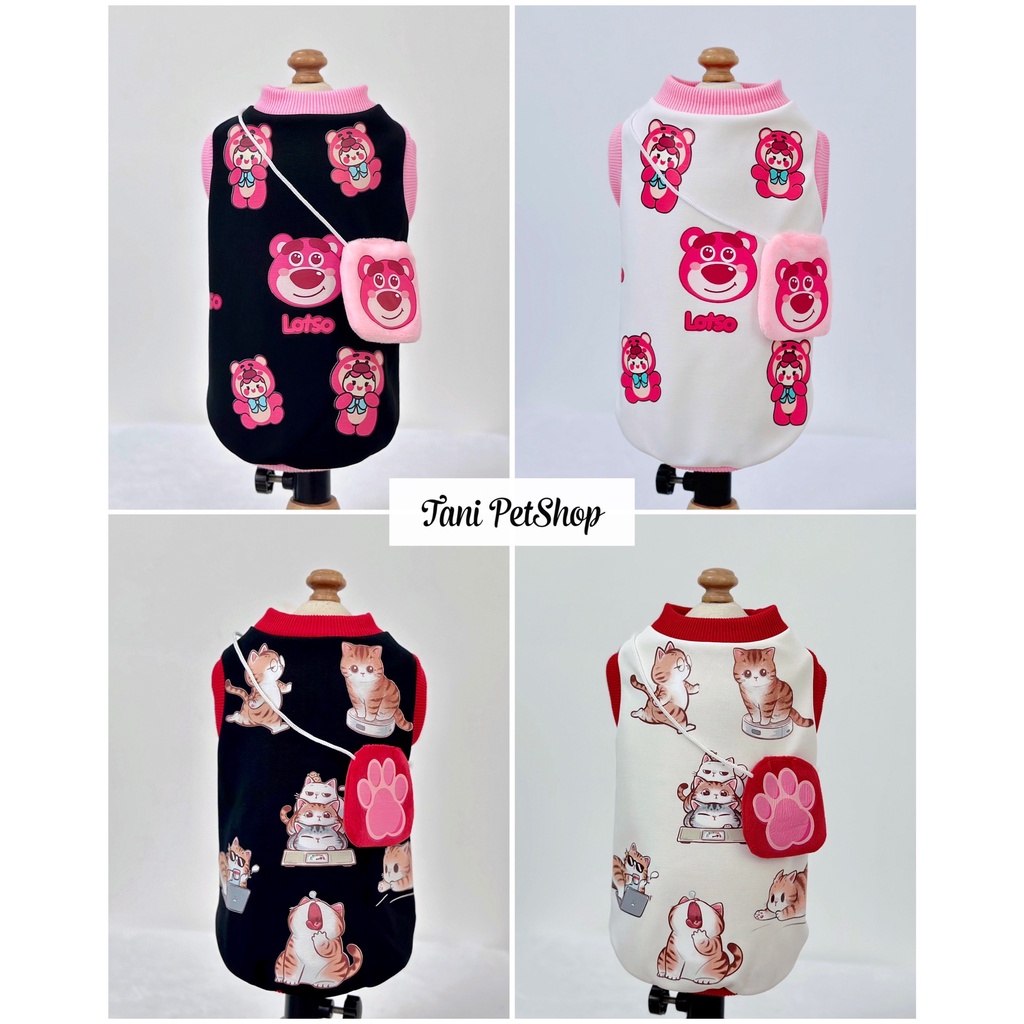 Áo Cho Chó - Áo Ba Lỗ Gấu Lotso - Quần Áo Cho Chó Mèo Thú Cưng Cao Cấp Tanipetshop