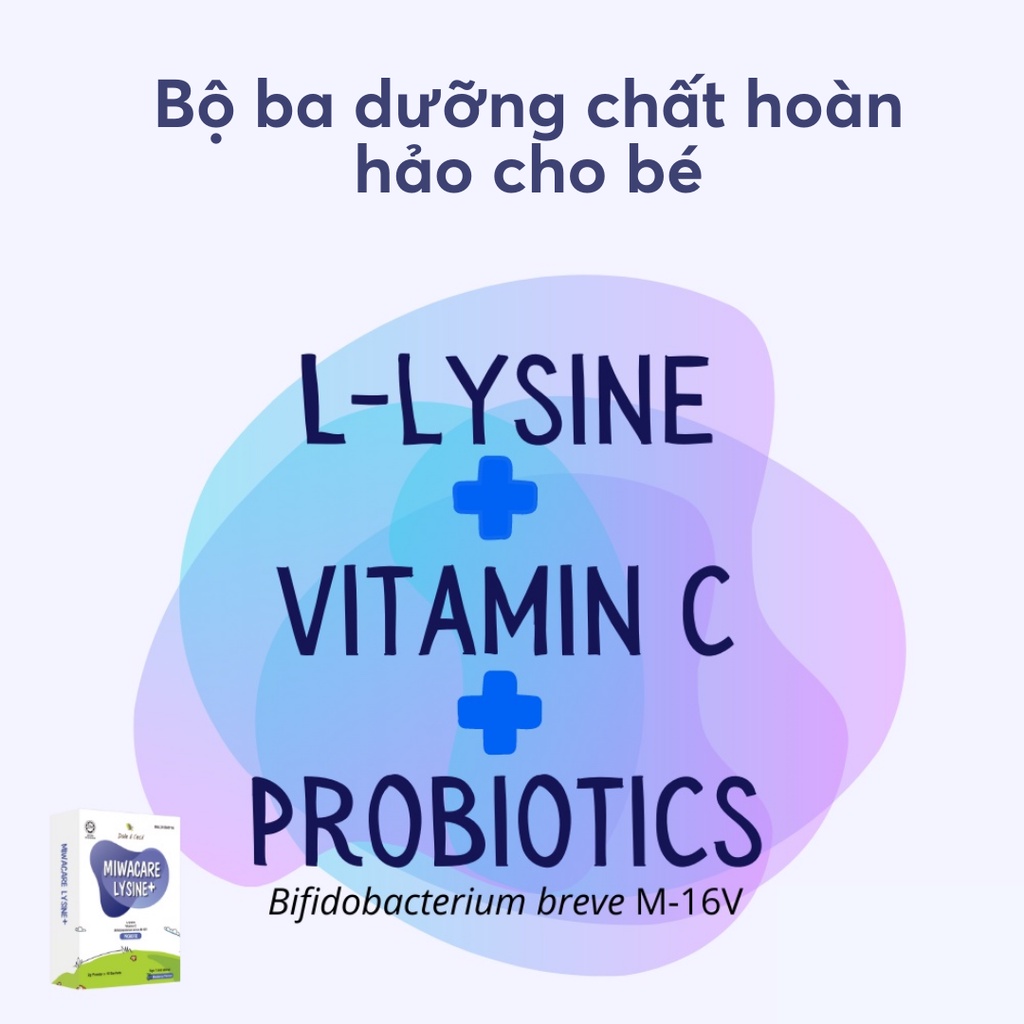Men Vi Sinh Cho Bé Miwacare Probiotics+ Hộp 10 gói Vị Dâu - Miwako Official Store