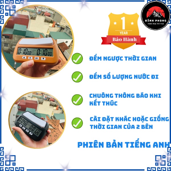 Đồng hồ thi đấu cờ tướng, cờ vua, cờ vây các loại bảo hành tại Hà Nội