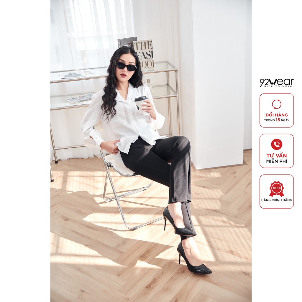 Quần ống loe 92 WEAR thiết kế basic hack dáng phong cách Hàn Quốc QLW2529