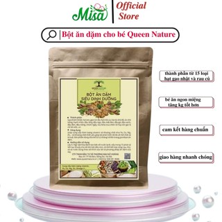 Bột ăn dặm cho bé từ 5 tháng tuổi trở lên Queen Nature bịch 650gr,Làm Từ Gạo Nhật ,Có Nhiều Rau Củ  Thơm Ngon, Bổ Dưỡng