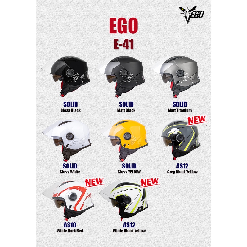 MŨ BẢO HIỂM 3/4 EGO E41 - 2 KÍNH