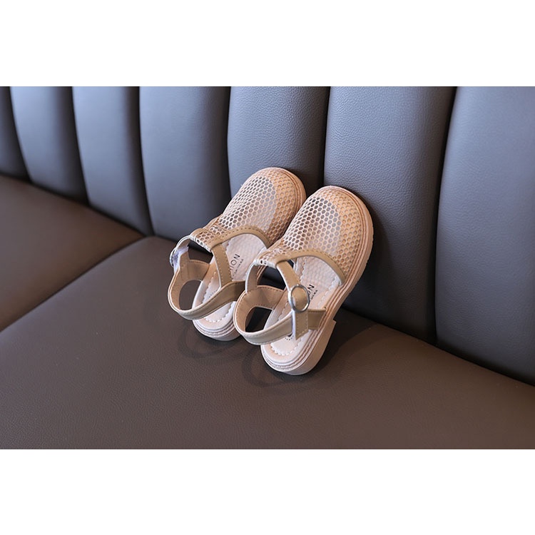 Sandal- dép bé gái quai hậu phối lưới phong cách thời trang