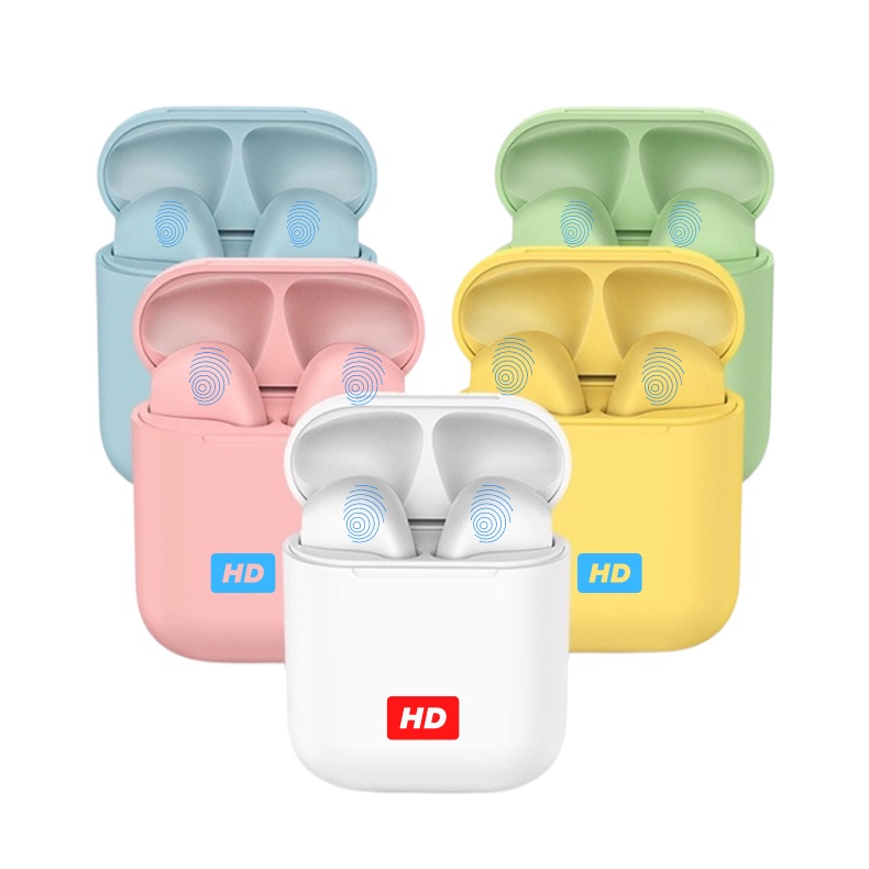 Tai Nghe Bluetooth J12 Không Dây TWS Cảm Ứng Chạm Khử Tiếng Ồn Dùng Chơi Game, Nghe Nhạc doraca_store J12_Mau