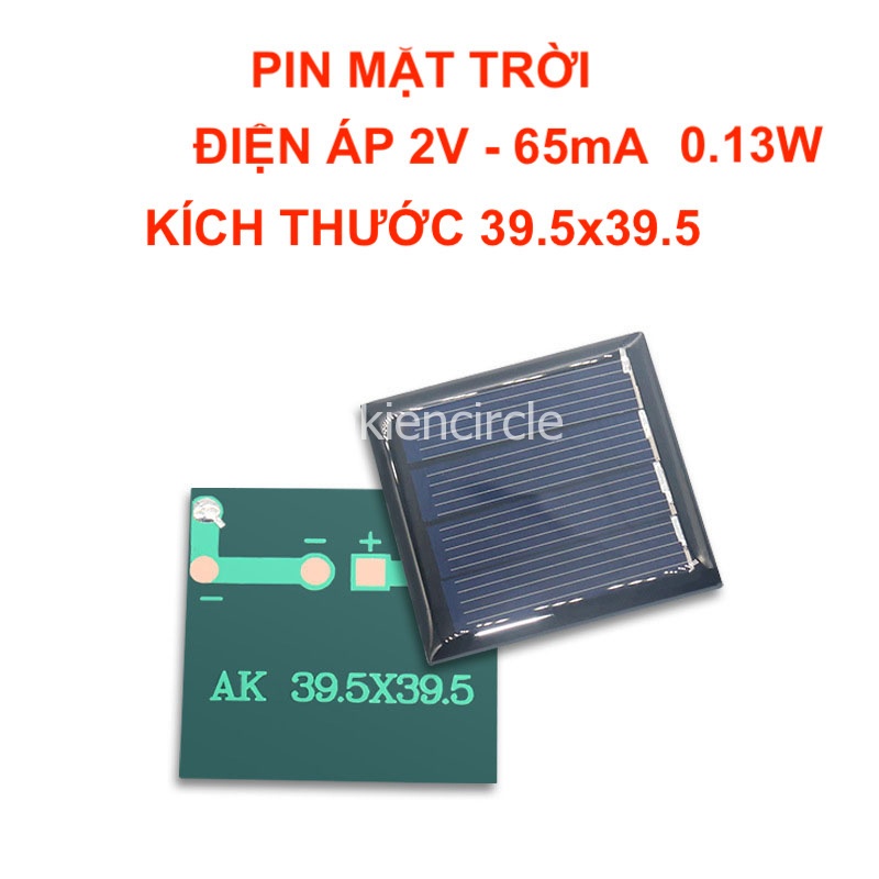Tấm pin mặt trời 2V 3V 5V - 60mA 110mA DIY học tập giải thích nguyên lý - LK0194
